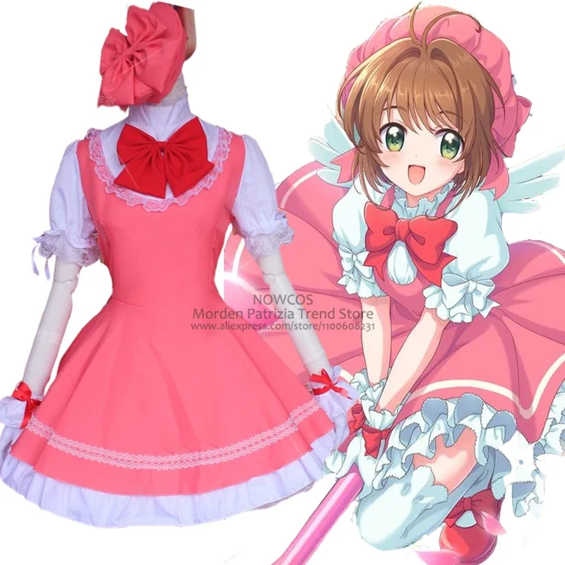 Cardcaptor Sakura meidjurk voor meisjes en vrouwen, Lolita cosplay kostuum, Japanse anime uniform, Card Captor, klassiek