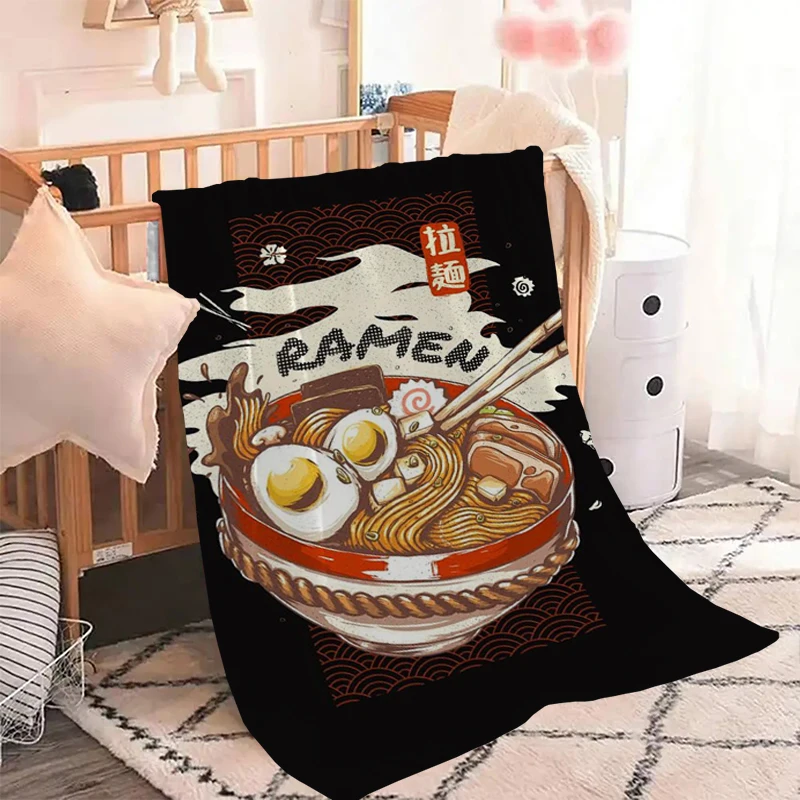 

Vintage Japanese Lamian Noodles Throw King Lid Sofa Blankets & Throws Double Blanket Fluffy Microfiber Bedding Knee Bed Fleece