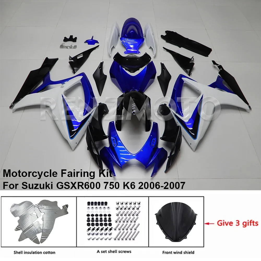 For SUZUKI GSXR 600 750 GSXR750 K6 K7 Motorcycle Fairing Set Body Kit decoration Plastic Guard Plate Accessories Shell Injection