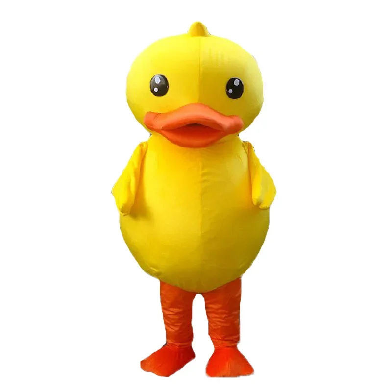 Disfraz de Mascota de pato amarillo para adulto, alta calidad, envío gratis