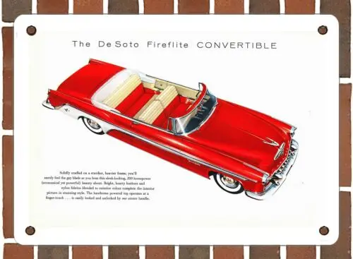 METAL SIGN - 1955 DeSoto Fireflite Convertible - 10x14 Inches