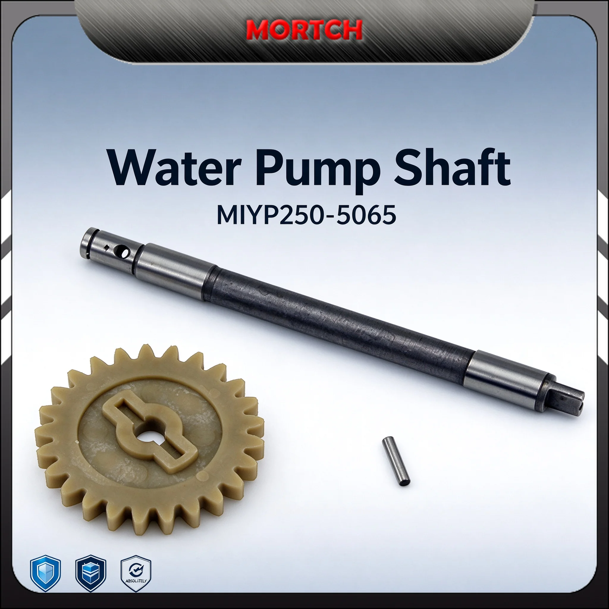 For Linhai MIYP250-5065 Water Pump Shaft 250 260 300 YP250 Engine Cooling Water Pump Drive Gear ATV UTV Parts