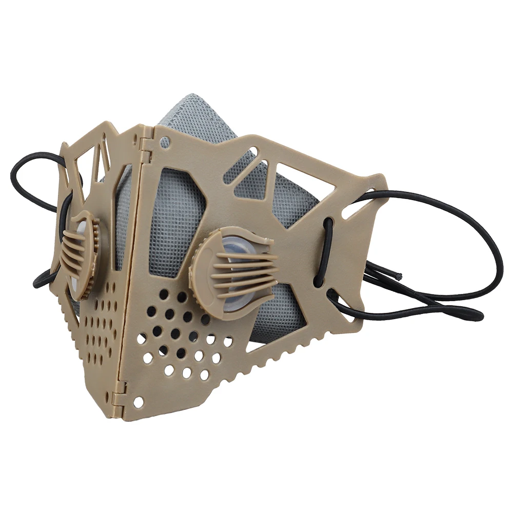 Tactical Cyberpunk Face Mask Replaceable Half-mask Filter Adjustable Strap Halloween Cosplay Butterfly Mask Airsoft Paintball