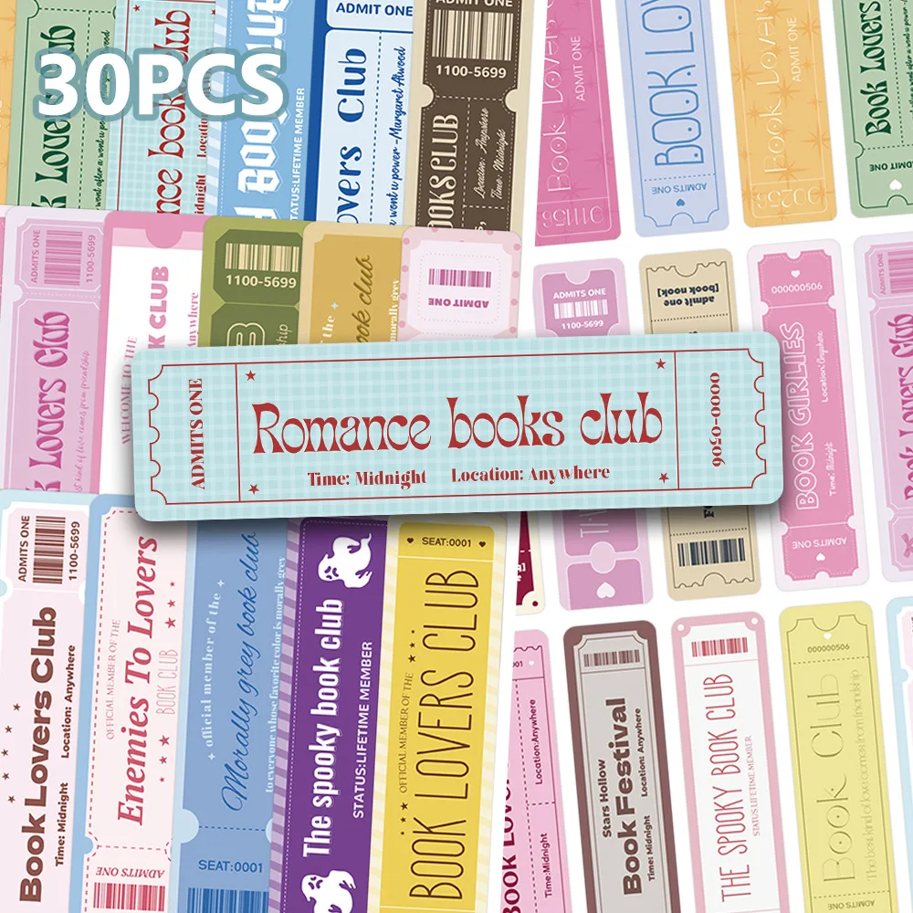 30pcs/set New Book Lovers Card Reading Graduation Student Graffiti Stationery Page Bookmarks  Stationery Supplies Gifts