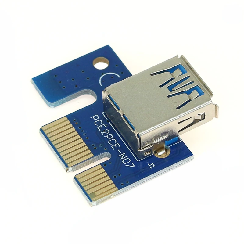 USB 3.0 PCI-E Riser Express 1X 4x 8x 16x Extender Riser Adapter Card 4 Pin Power Cord Cable