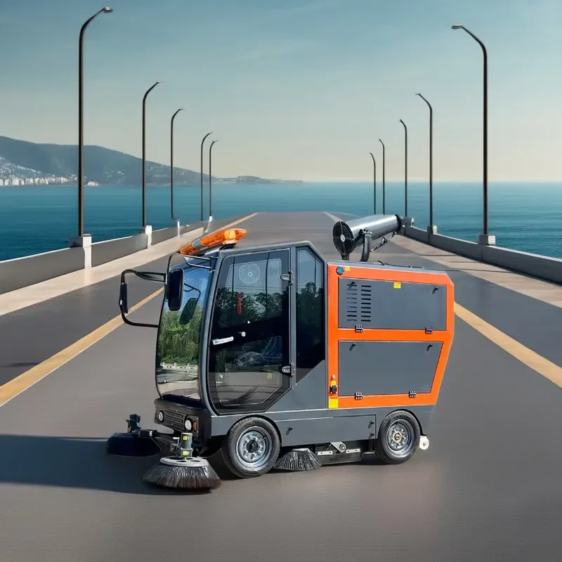 Leaf Collector Ride-On Street Sweeper Cleaning Equipment Floor Road Brush Scrubber Truck Machine