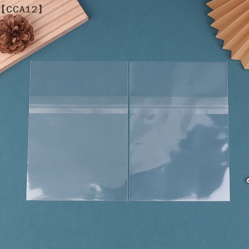 50Pcs Transparent Resealable CD Bags Plastic Outer Sleeves For CD Tape Vinyl Record Discs Protect Sleeves