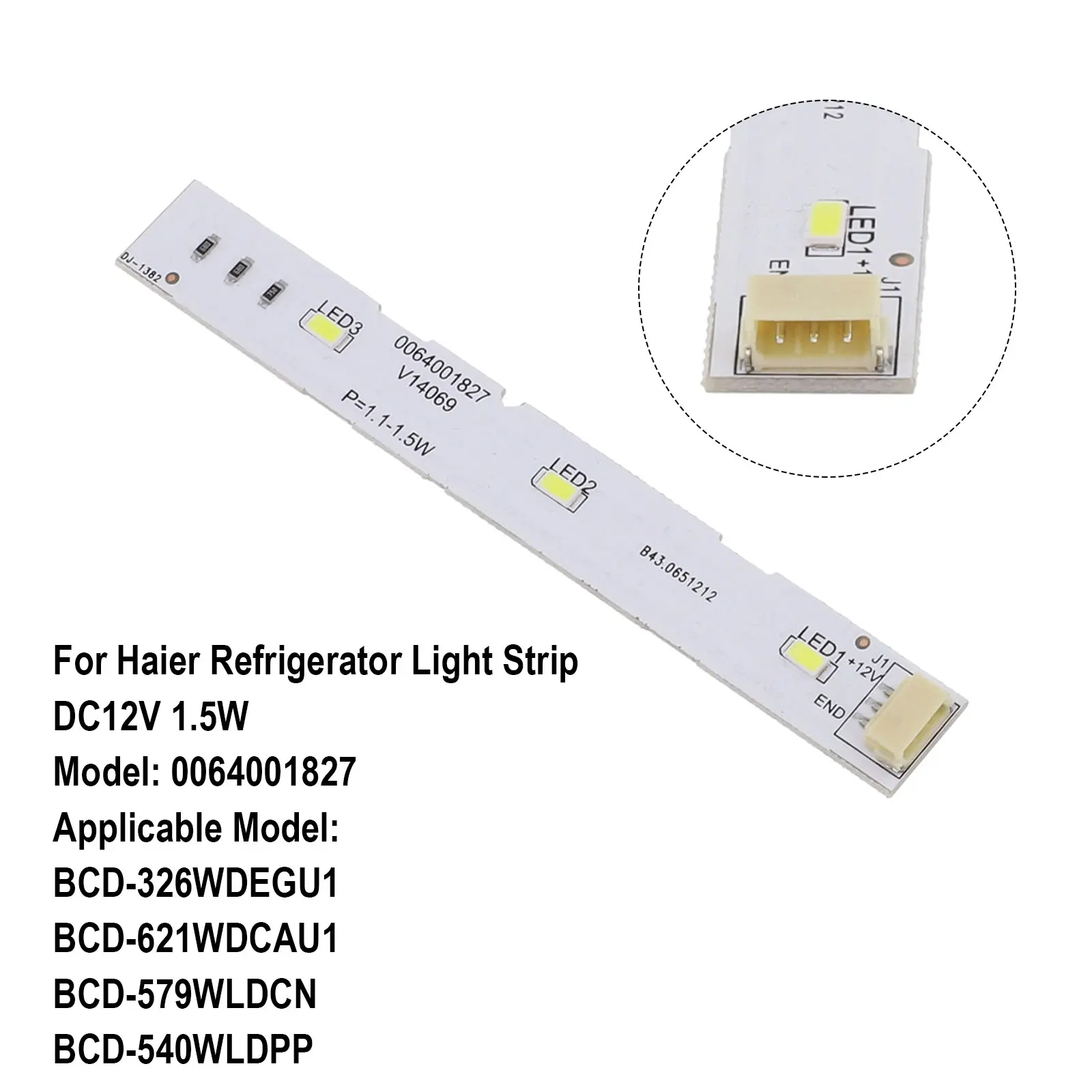Bilah Lampu LED Dirancang untuk Digunakan untuk Kulkas Haier Kompatibel dengan Model BCD575WDBI Nomor Komponen 0064001827
