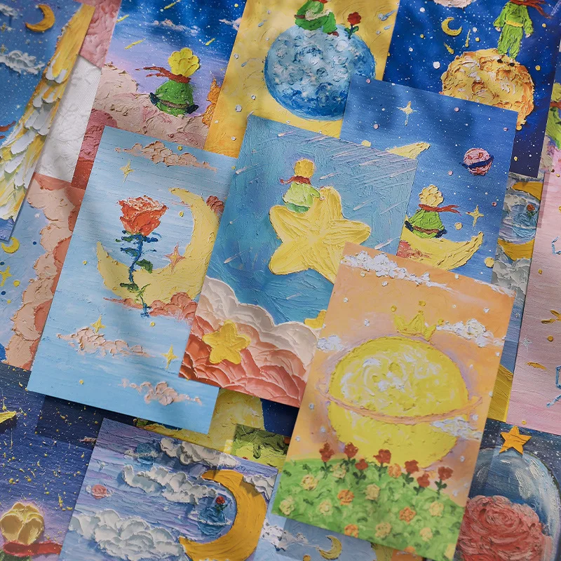 30 pcs Little prince theme Cardboard decoration paper message postcard DIY Diary Scrapbooking Background paper