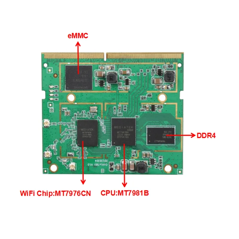 AT82-Router Module Gateway IOT Server 2.5Gpbs Interface WIFI 6 PCBA Dual Band Wifi6 Module