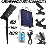 Solar Bateery Box Controllers With Remote Control 3W3000MAH 1.2W 1200MAH 5V 12V 24V USB Charging 6W 4500MAH One Way Light Strip