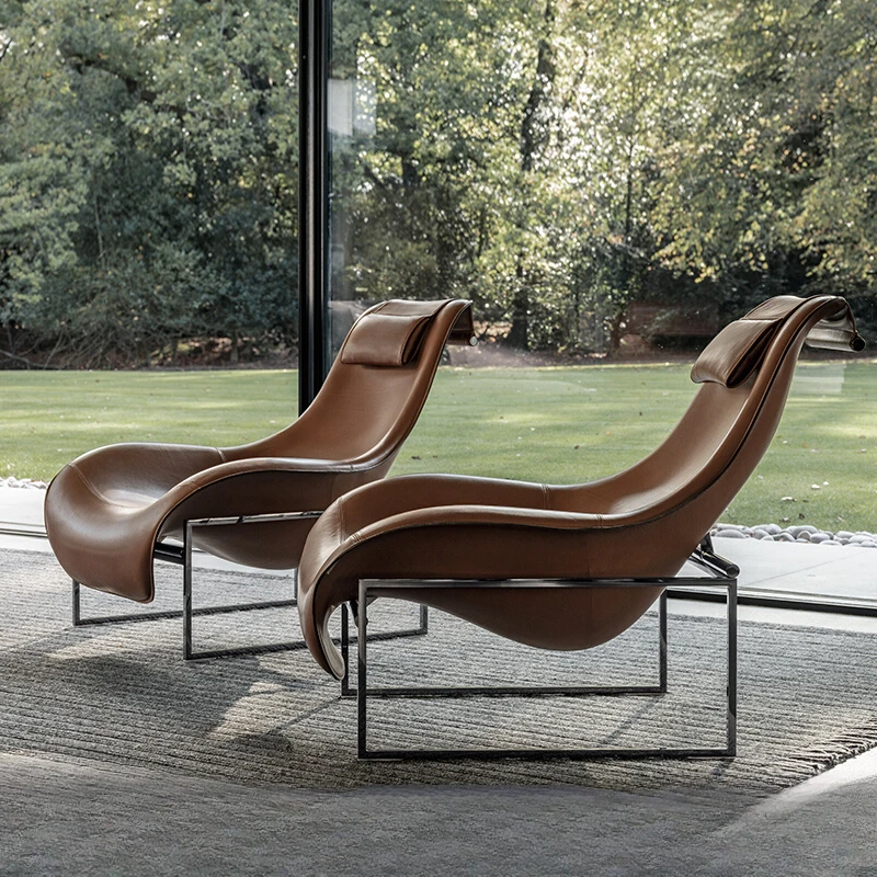 Reclining chairs, casual minimalist leather sofas, light luxury spoons