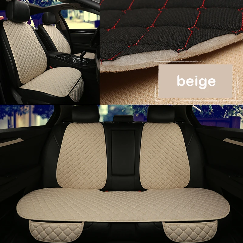 Linen Car Seat Cover Seat Universal Cushion for FORD Fiesta Fusion Mondeo Taurus Mustang Territory Kuga F-150 CAR Accessories