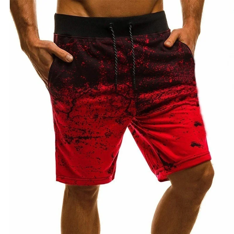 Short d'entraînement décontracté pour hommes, jogging imprimé, pantalon de survêtement court, mode estivale, proximité, wstring, hip hop, slim, extérieur, 2023