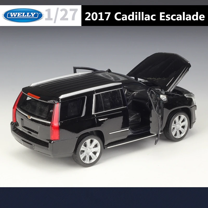 WELLY 1:27 Cadillac Escalade SUV Alloy Car Model Diecasts Metal Toy Vehicles Car Model High Simulation Collection Childrens Gift