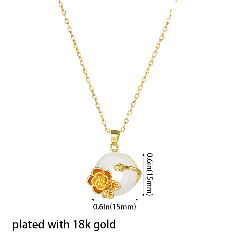 Peace Button Necklace Women's New High-grade Sense of Light Luxury Niche Delicate Birthday Gift to Friends to Send Themselves