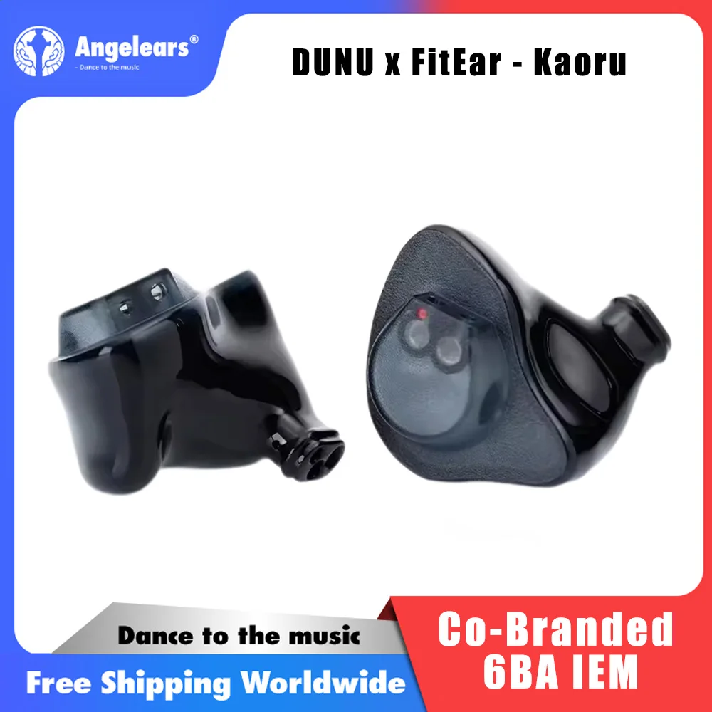 DUNU x FitEar Co-Branded Headphones - Kaoru 6BA In-Ear Wired Headphones, Hi-Fi High Sound Quality