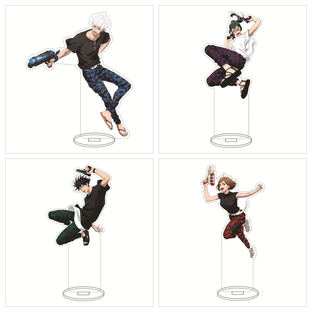 Popular anime Jujutsu Kaisen Gun Battle Series Acrylic Stand Model Figure Cosplay Birthday Fans Christmas Desk Decor Plate Gifts