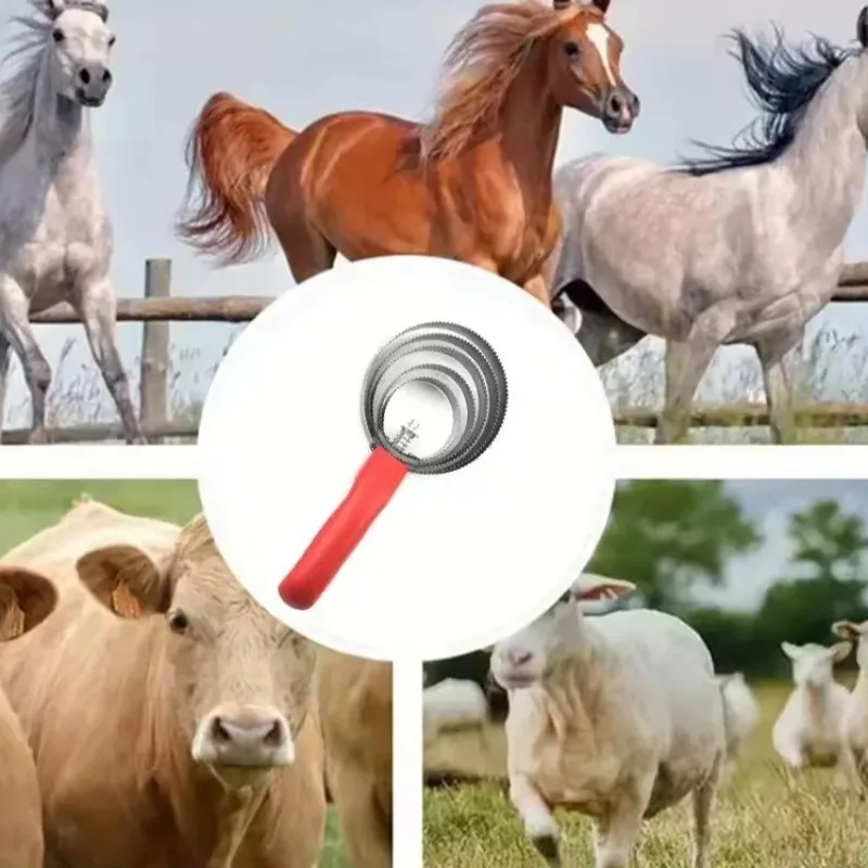 Horse Curry Comb Sturdy Serrated Grooming Rake Multifunctional Tool For Removing Hair Scraping Sweat And Cleaning Livestock