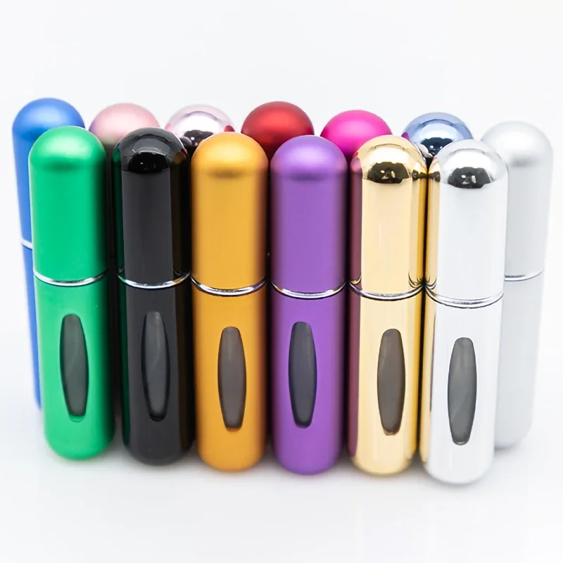 5ml Refillable Mini refill Perfume Spray Bottle Aluminum Atomizer Portable Travel Cosmetic Container Perfume Bottle