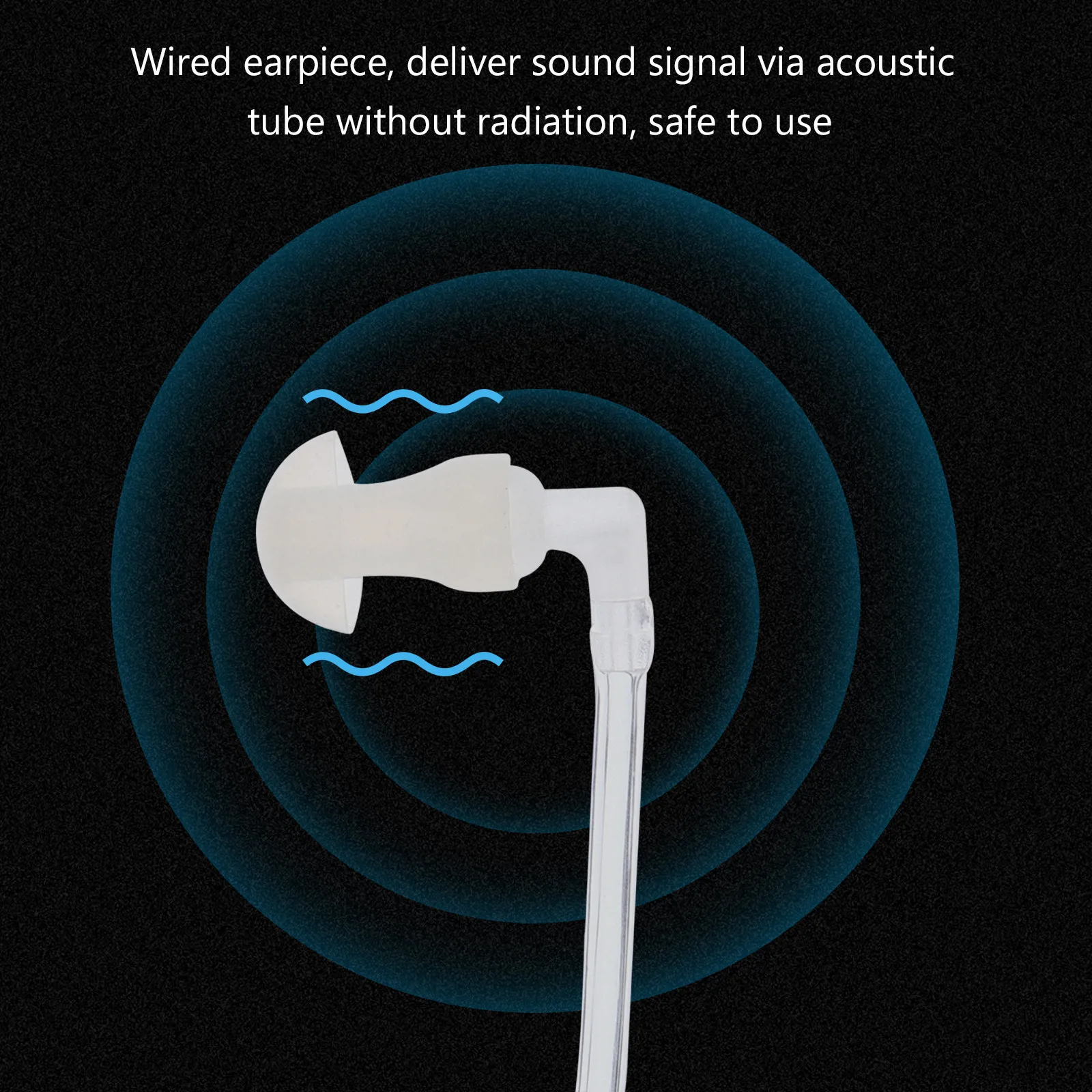 

1Pcs Walkie Talkie Acoustic Tube Earphone Anti-Radiation Headset Secure Clip Noise Isolating Mono Earpiece for Law Enforcement