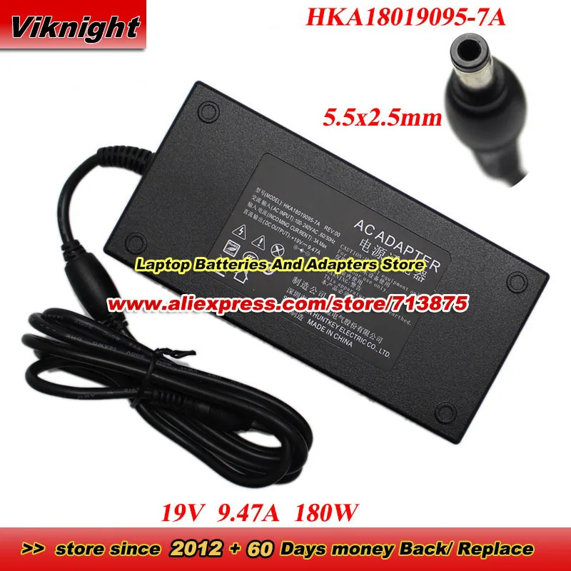 19V 9.47A 180W HKA18019095-7A AC Adapter for HKA18019095-6C Power Supply with 5.5x2.5mm Power Adapter