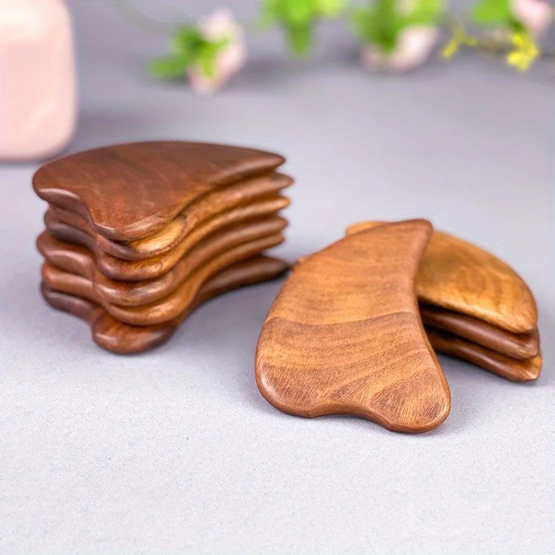 เครื่องมือขูดไม้ Gua Sha สําหรับใบหน้าและร่างกาย - เครื่องนวดหน้าต่อต้านริ้วรอย, บรรเทาอาการปวดคอและไหล่, การดูแลการระบายน้ําเหลือง"