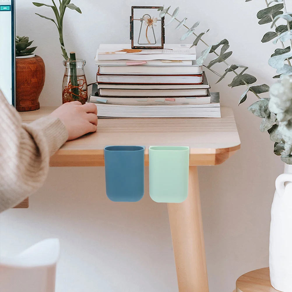 

8Pcs Desk Storage Bucket Multifunctional Pencil Holders Space Saving Plastic Hanging Baskets for Office Supplies Organizers