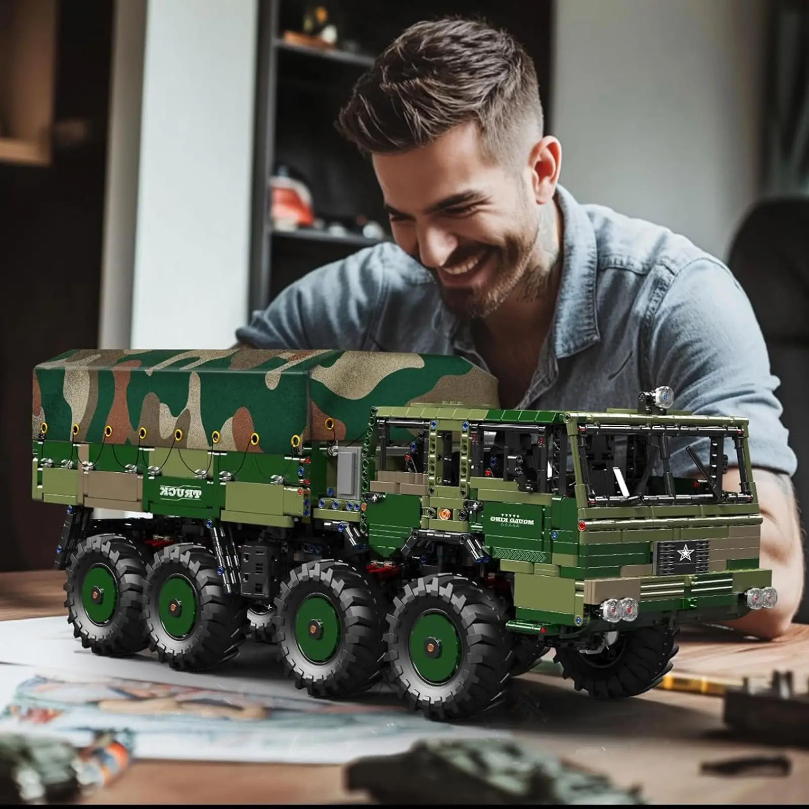 

Mould King 20039 4733 PCS RC Military Crawler Vehicle Building Set, Remote Control All-Terrain Model for Adults & Collectors