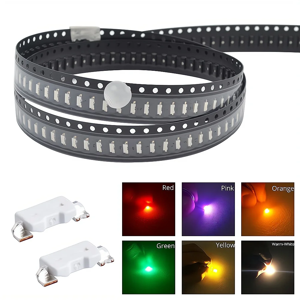 100 pz 3.3 V Super Luminoso 335 1210 SMD Chip LED Rosso Giallo Verde Bianco Arancione RGB Viola Rosa Luci Diodo Emettitore atmosfera