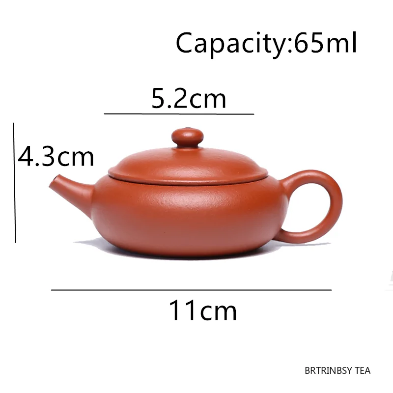65ml Tradition Yixing Handmade Purple Clay Teapot Raw Ore Zhu Mud Tea Pot Small Capacity Beauty Kettle Chinese Zisha Tea Set