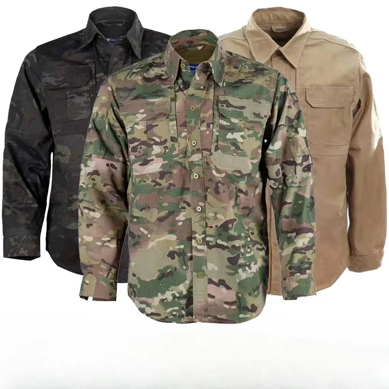 Tactical Commuter Shirt Spring Autumn Outdoor Camo Long Sleeved 511 Suit Multi Pocket Breathable Shirt