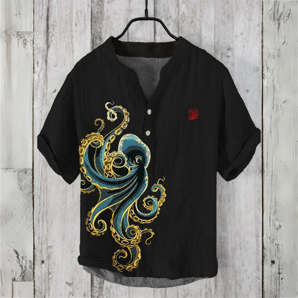 Verão casual masculino manga c - Summer Clothing Men Linen avaliação e preço