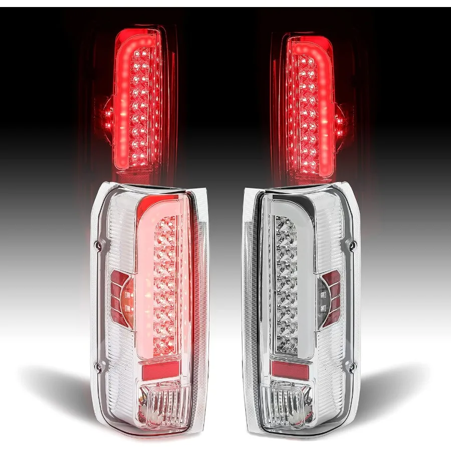 

Tail Light Brake Lamps Compatible with 1990-1997 Ford F150/F250/F350/Bronco/F Super Duty Styleside 3D LED Tube Bar Driver & Pass