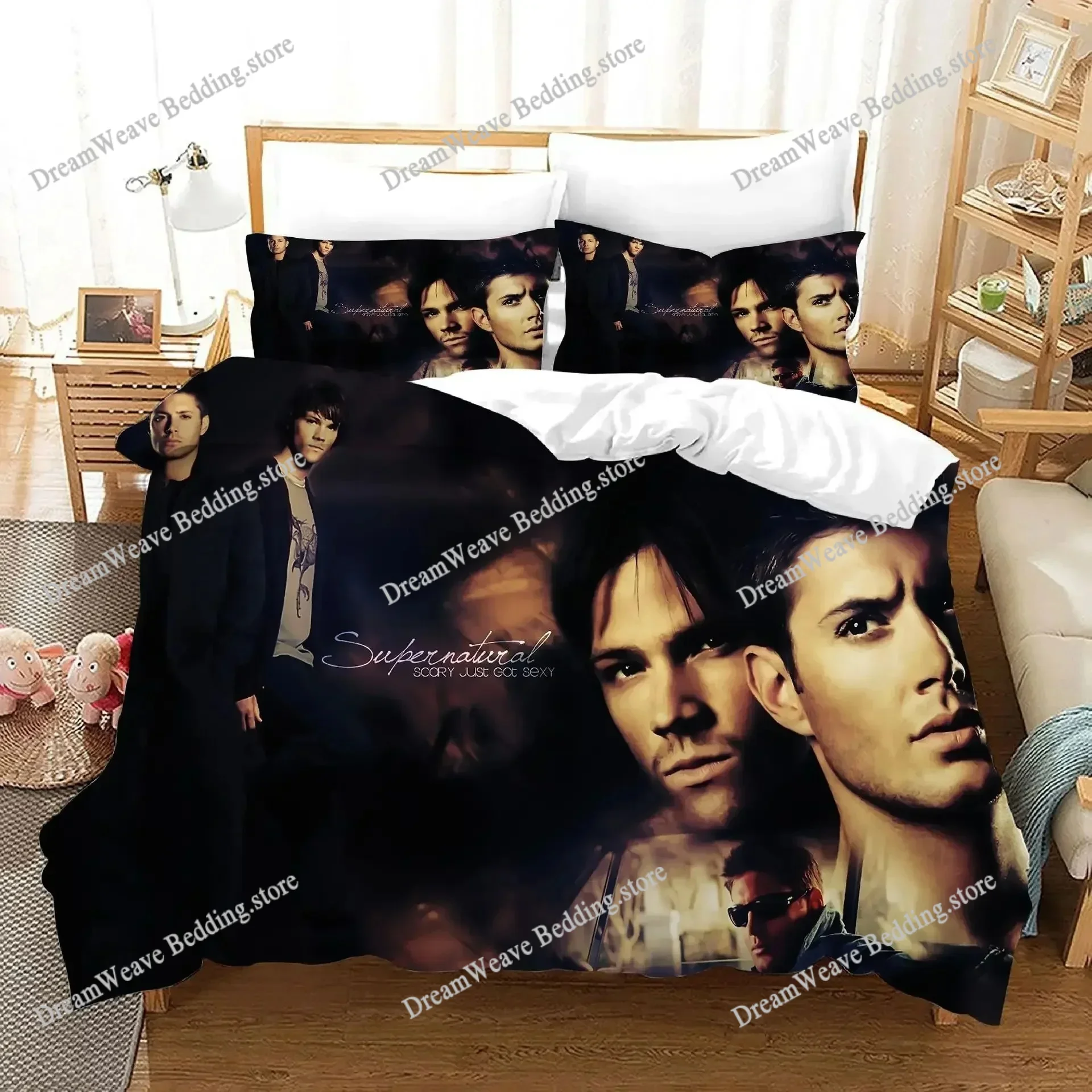 Popular TV Show Supernatural Bedding Set Comforter 3D Print Luxury Duvet Cover Set Home Textile Decor Queen King Single Size963