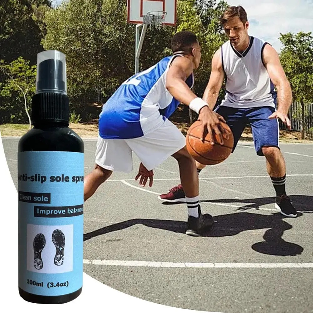 Basketball Shoe Grip Spray 100ml Anti-Slip Sole Spray Spray For Basketball Shoes Shoe Sole Protector Improves Traction Clea Q9Z2