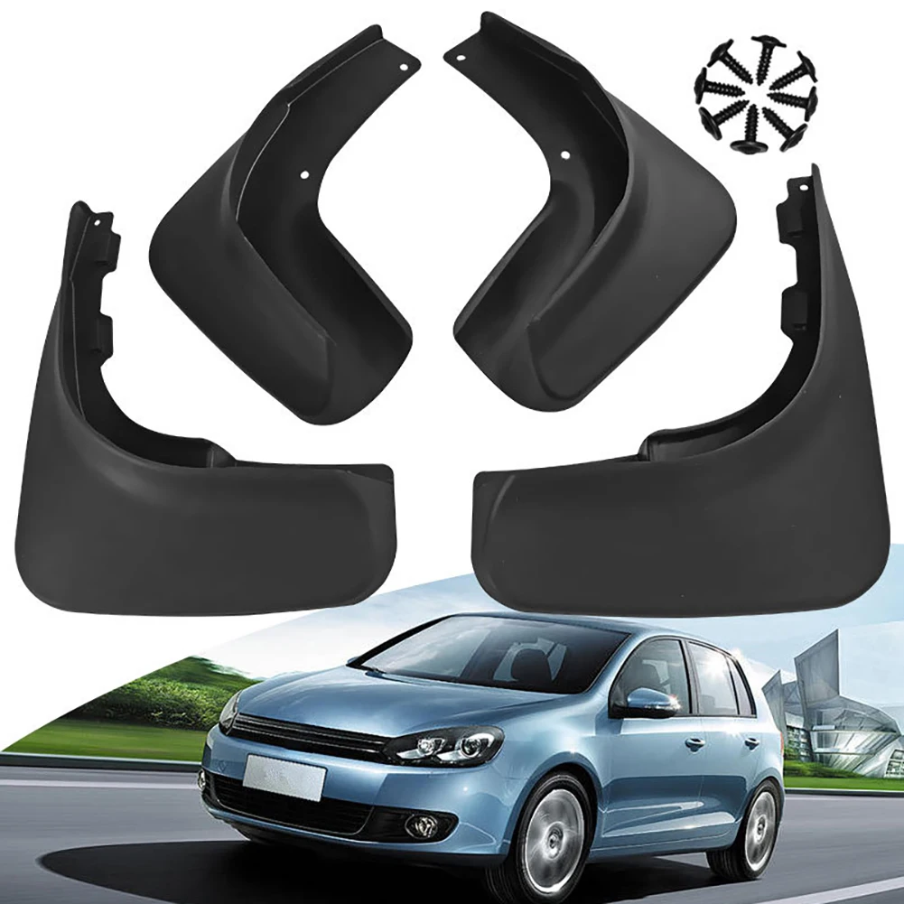 

4Pcs Car Front Rear Mud Flaps Auto Fenders Guards Mud Flap Set With Screws Compatible For Golf 6 2009-2013