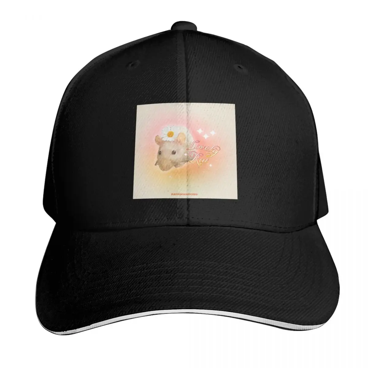 Lovely Rat Baseball Cap Lightweight Packable Gift for Him Her Casual Daily Wear