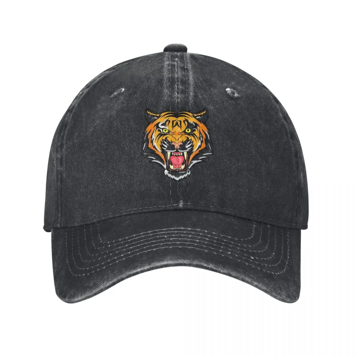 

Tiger Caps Personalized Retro Cowboy Caps Mens New Trend Denim Golf Adjustable Fit Headwear Summer Snapback Cap Men Trucker Cap