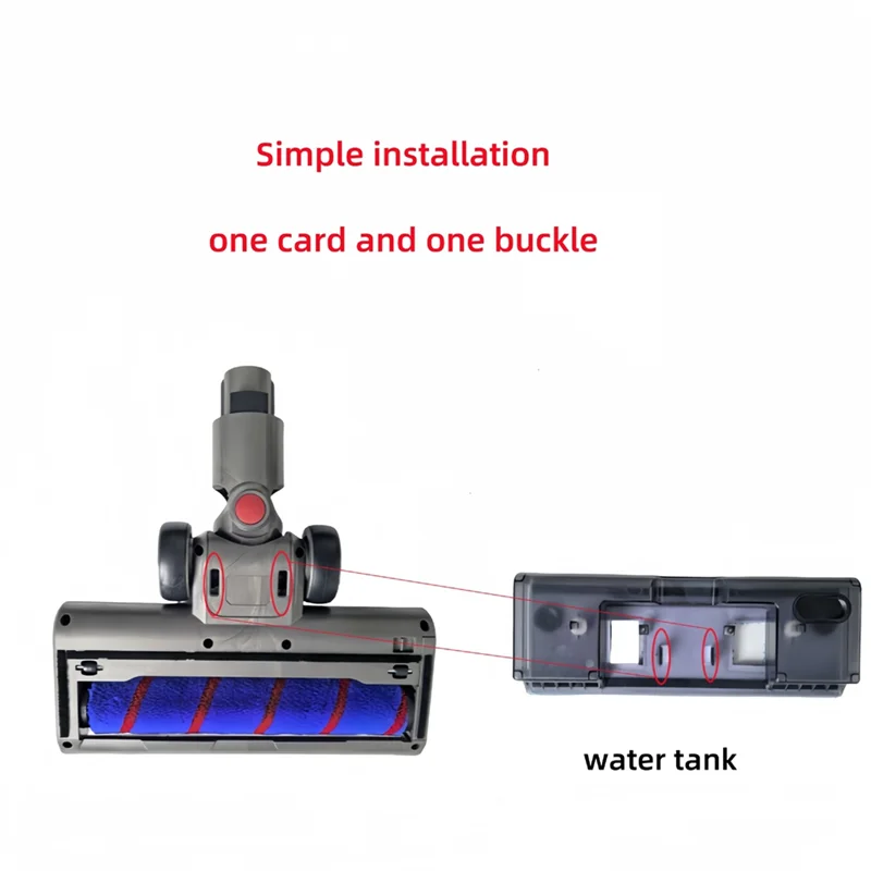

For Dyson V7 V8 V10 V11 V15 Vacuums Attachment Soft Roller Brush Head With LED Dust Lights With Water Tank And Mop Pads