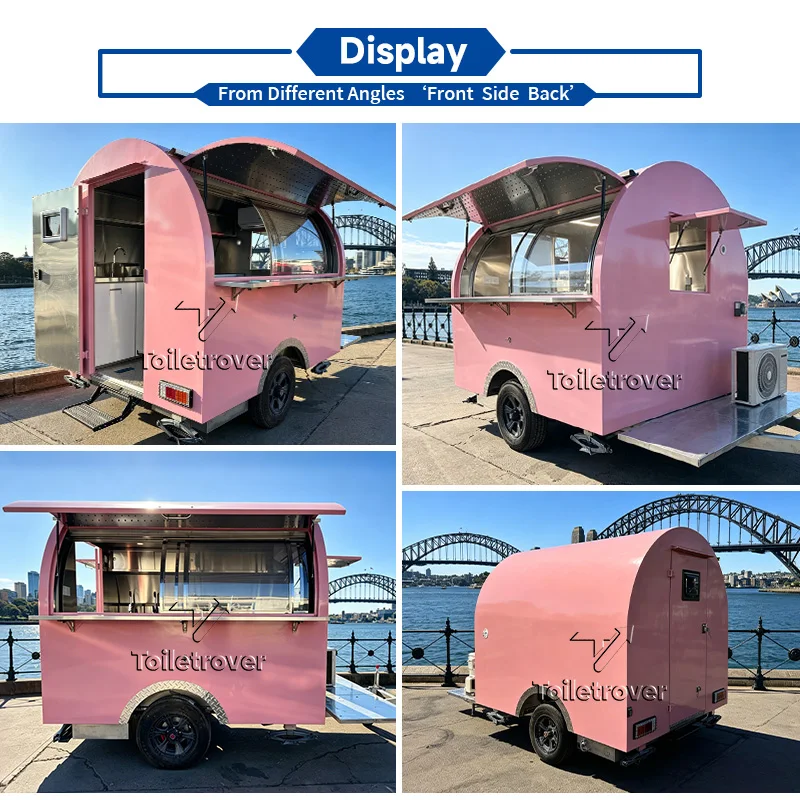 Customizable Ice Cream Food Cart Street Food Truck Trailer Mini Food Trailer Food Truck Mobile with Kitchen
