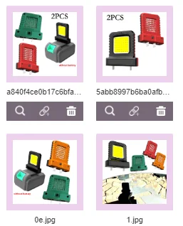 2pc 14W LED Camping Lantern Mini Pocket Work Light Dedicated Power Tool Light Spotlight For 20V-21V Power Tool Lithium Batteries