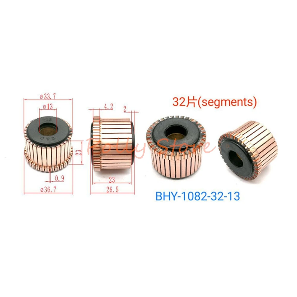 Imagem -02 - Comutador do Motor Elétrico Barras de Cobre tipo do Sulco Bhy108232 12.7 mm 13x33.7x26.5 mm 23 mm 32p 10 Pcs