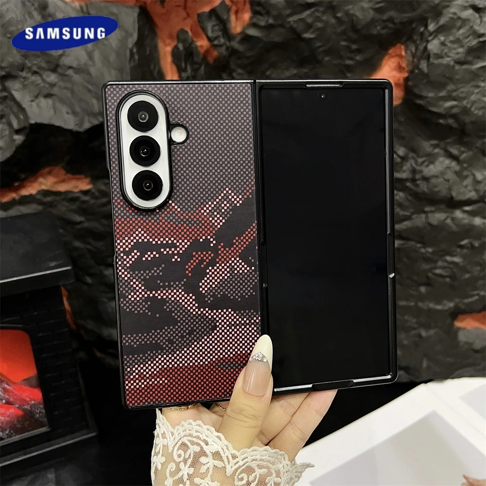 حافظة كيفلر المغناطيسية Magsafe لهاتف سامسونج جالاكسي Z Fold 7 6 5 4 ألياف الكربون الأراميد رقيقة جدا شحن لاسلكي غطاء مقاوم للصدمات #3