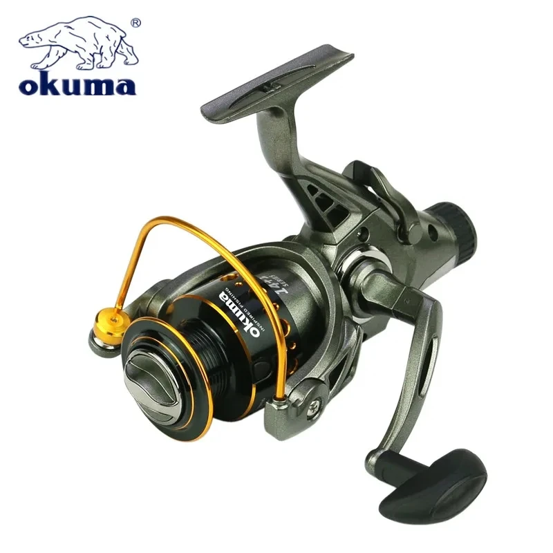 OKUMA Dual Release Front and Rear Brake Fishing Wheel 12Kg Max Drag Fishing Reel 4.9:1 High Speed 3000-6000