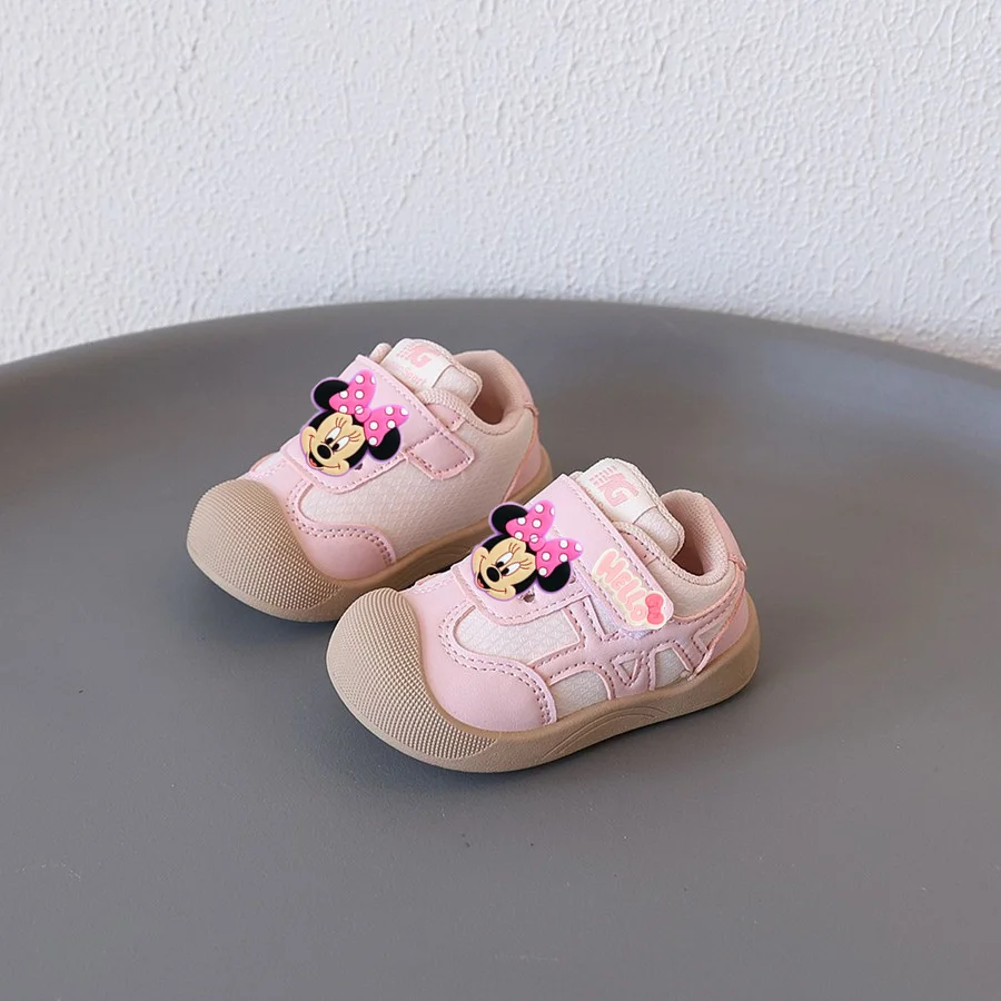 

Обувь для малышей с Микки Маусом, осенне-весенние новые детские кроссовки, мягкая обувь для мальчиков, нескользящая новая функциональная китайская обувь для девочек