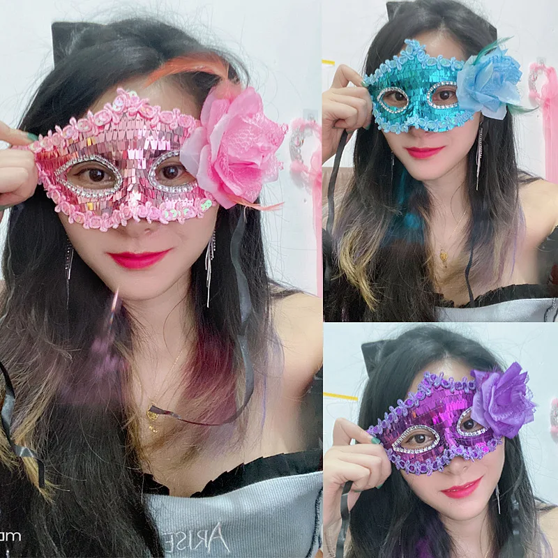 High End Floral Mask Female Half Face Retro Mask Dance Party Adult Mask Children's Mask Fashion Unisex Masquerade Ball Decor