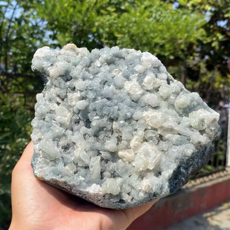 

6.6'' Natural Calcite Cluster, Crystal Quartz Cluster, Mineral Specimen, Reiki Healing, Home Decoration, Crystal Gifts.