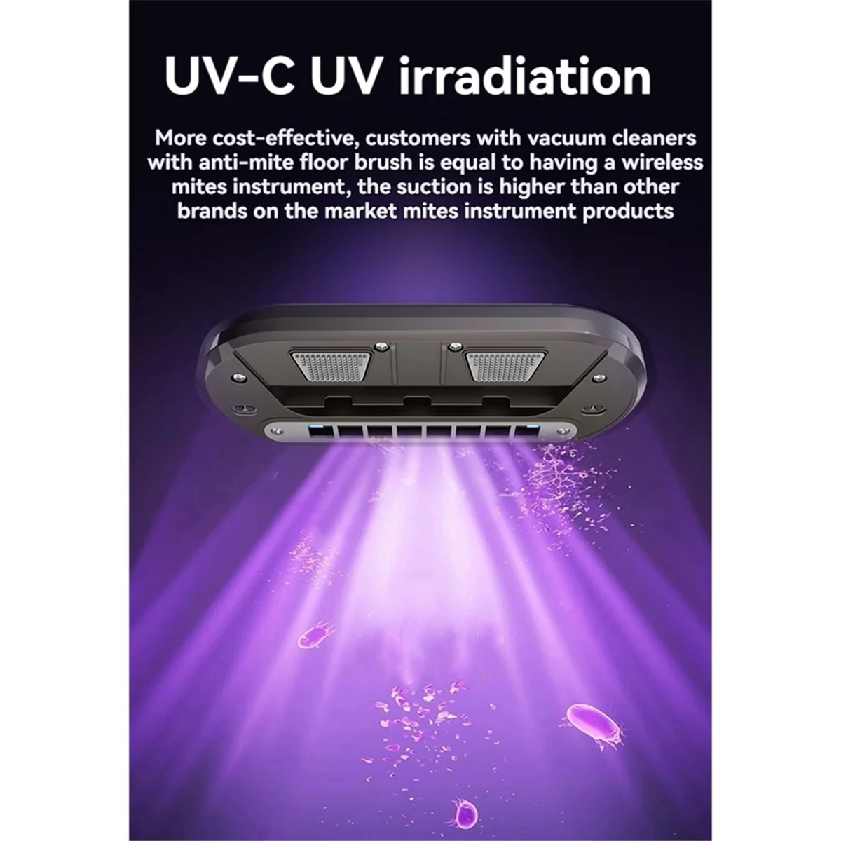 Mini cabezal de cepillo de herramienta motorizada para Dyson V7, V8, V10, V11, V15, piezas de aspiradora, cepillo de eliminación de ácaros para cama y sofá