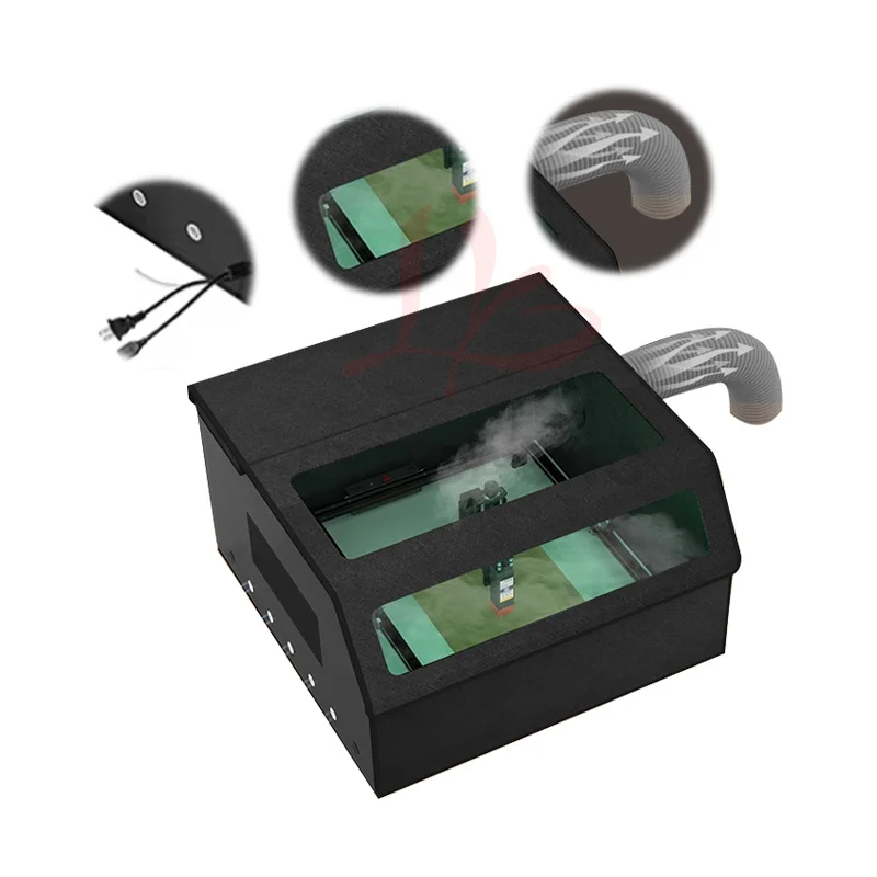 DIY Portable Folding Protective Isolation Dust Cover Mini Laser CNC Engraving Marking Machine Smoke Exhausting Flame Retardant